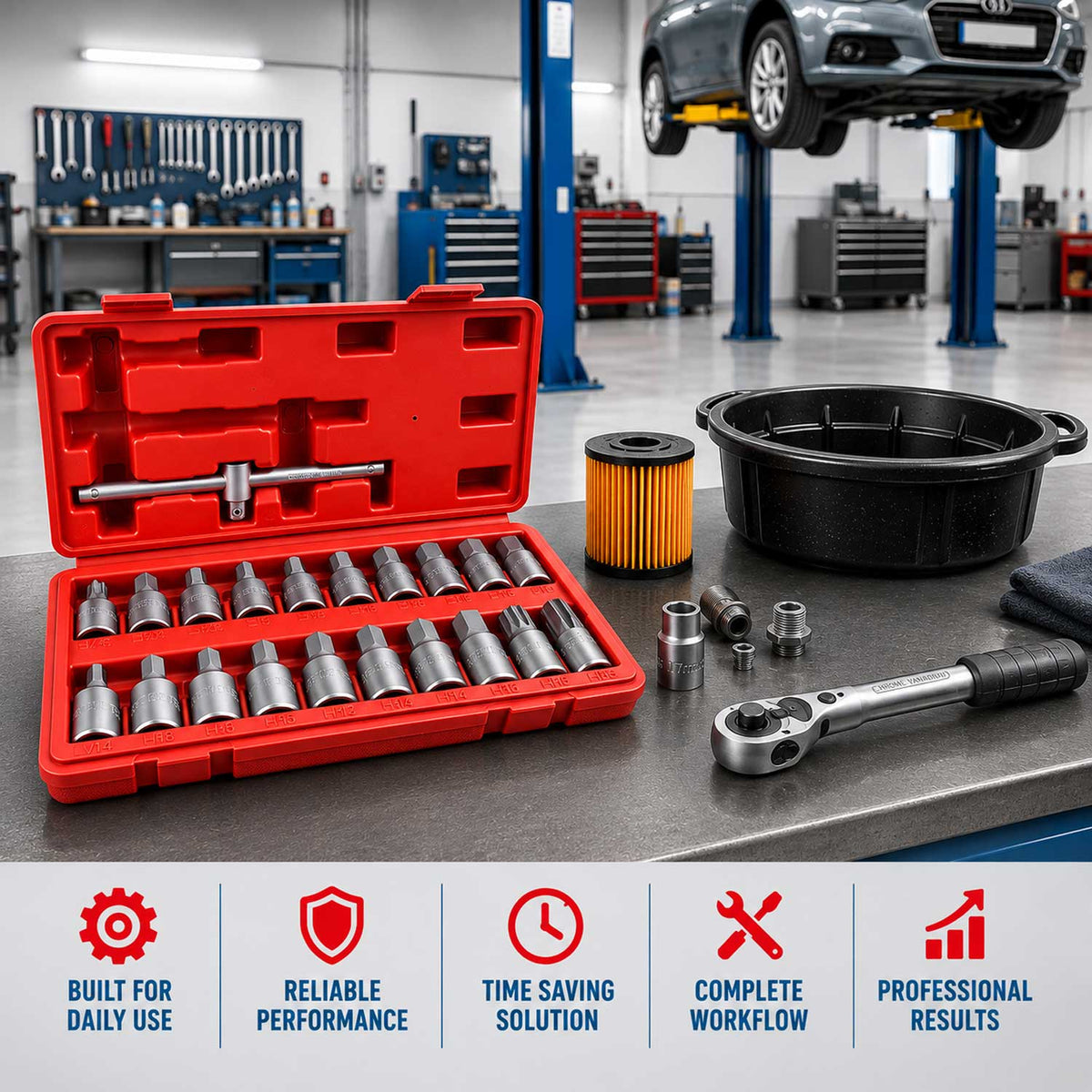 Σετ Καρυδάκια Κάρτερ Λαδιού 21 Τμχ GEBO TOOLS