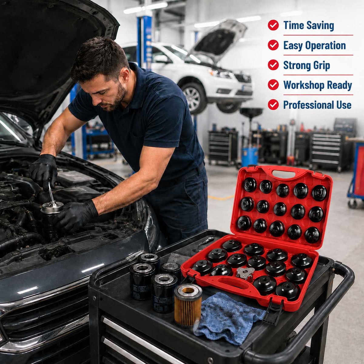 Σετ Φιλτρόκλειδα Κούπας 30 Τμχ GEBO TOOLS