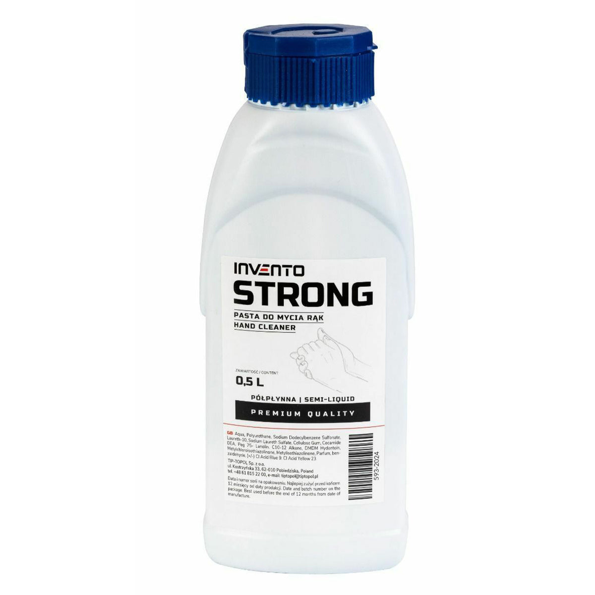 Τζελ Καθαρισμού Χεριών 0.5L STRONG INVENTO