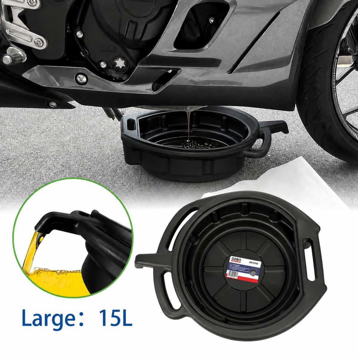 Δοχείο-Λεκάνη Συλλογής Λαδιού 15L GEBO TOOLS