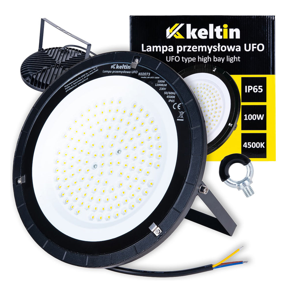 Βιομηχανική Λάμπα Led Highbay 100w 12000Lm 4500K IP65 KELTIN