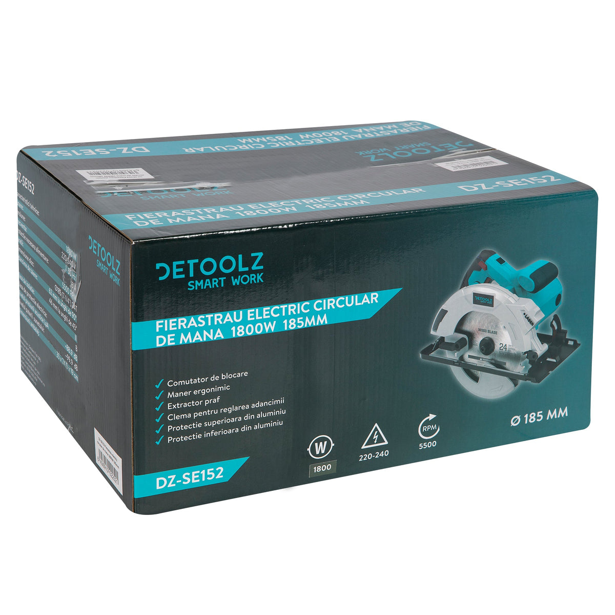 Χειροκίνητο Κυκλικό Πριόνι 1800W 185Mm Detoolz