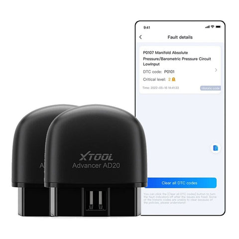 Διαγνωστικό Αυτοκινήτου XTOOL ADVANCER AD20 PRO BLUETOOTH OBD2 Συμβατό Με Android Και IOS